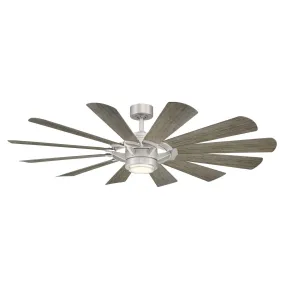 Wynd Mill 65" Ceiling Fan in Steel & Weathered Wood