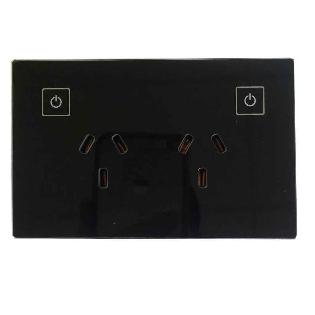 ZigBee Smart Double Power Point GPO for SmartThings, Hubitat, Philips Hue (Black)
